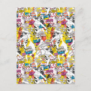 Wonder Woman Neon Pattern Briefkaart