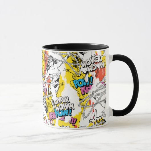 Wonder Woman Neon Pattern Mok (Rechts)