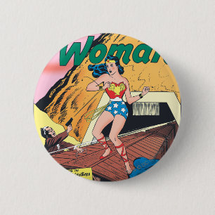Wonder Woman Onzichtbare Trail Ronde Button 5,7 Cm
