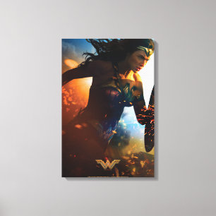Wonder Woman op slagveld Canvas Afdruk