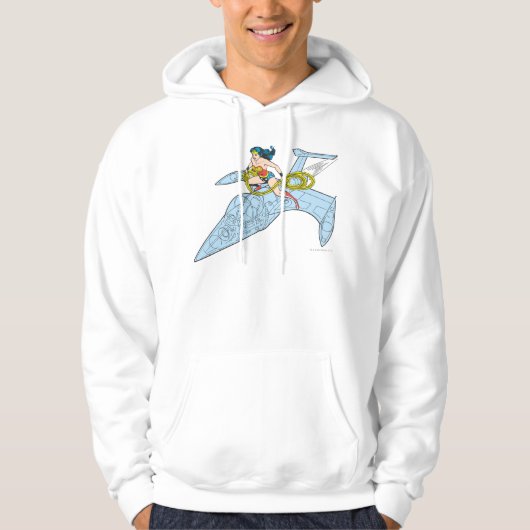 Wonder Woman over ruimteschip Hoodie (Voorkant)
