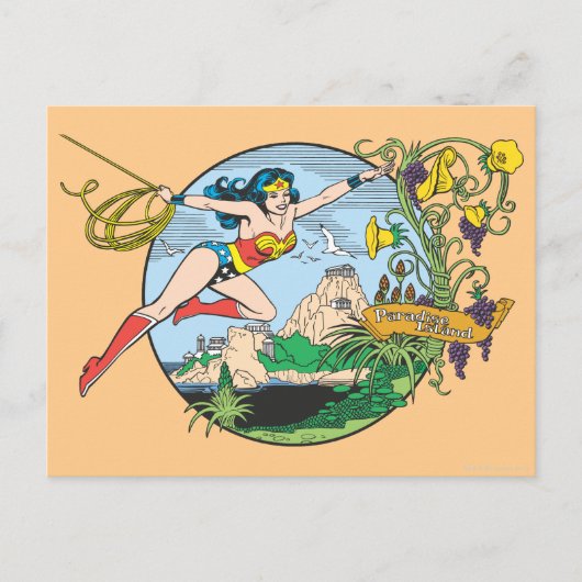 Wonder Woman Paradise Briefkaart (Voorkant)