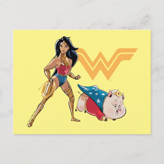 Wonder Woman & PB Briefkaart (Voorkant)