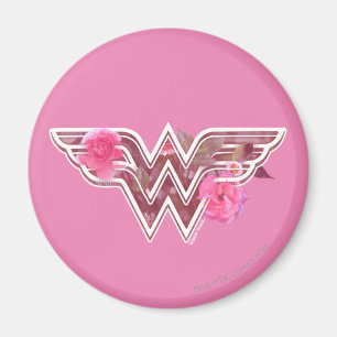 Wonder Woman Pink Camellia Flowers Logo Magneet