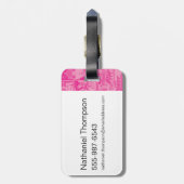 Wonder Woman Pink Comic Book Collage Logo Bagagelabel (Achterkant verticaal)