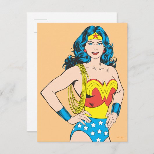 Wonder Woman | Pose met Lasso Briefkaart (Voorkant / Achterkant)