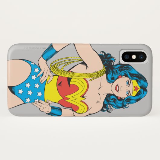 Wonder Woman |  Pose met Lasso Case-Mate iPhone Case (Achterkant (horizontaal))