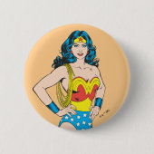 Wonder Woman | Pose met Lasso Ronde Button 5,7 Cm (Voorkant)