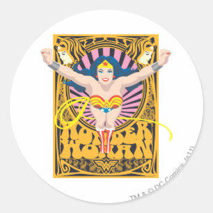 Wonder Woman Poster Ronde Sticker