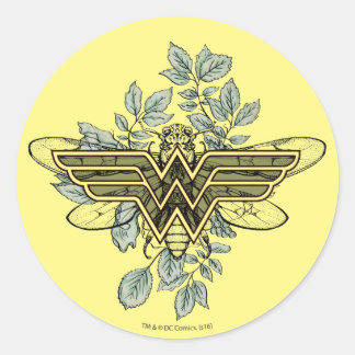 Wonder Woman Queen Bee Logo Ronde Sticker