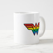 Wonder Woman Rainbow-Logo Extra Grote Beker (Voorkant rechts)