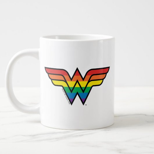 Wonder Woman Rainbow-Logo Extra Grote Beker (Links)
