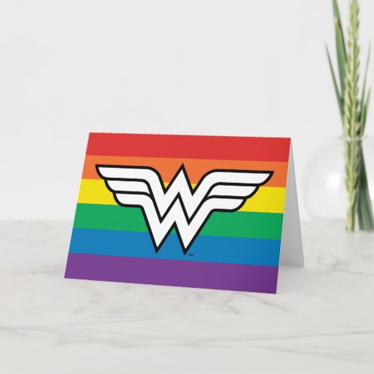 Wonder Woman Rainbow Logo Kaart (Voorkant)