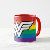 Wonder Woman Rainbow Logo Mok (Voorkant rechts)