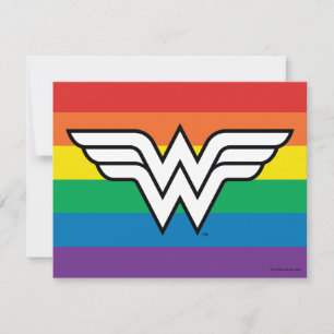 Wonder Woman Rainbow Logo Notitiekaartje