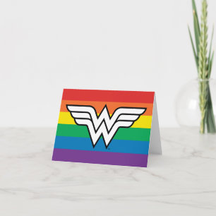 Wonder Woman Rainbow Logo Notitiekaartje