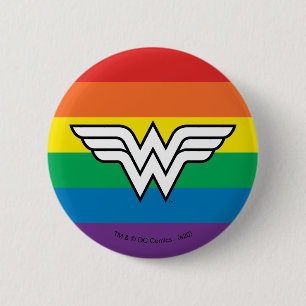 Wonder Woman Rainbow Logo Ronde Button 5,7 Cm