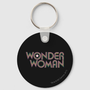 Wonder Woman Rainbow Logo Sleutelhanger
