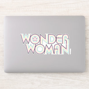 Wonder Woman Rainbow Logo Sticker