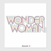 Wonder Woman Rainbow Logo Sticker (Vel)