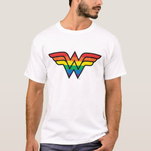 Wonder Woman Rainbow-Logo T-shirt