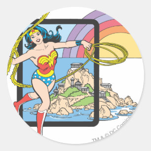 Wonder Woman Rainbow Ronde Sticker