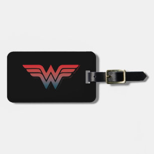 Wonder Woman Red Blue Gradient Logo Bagagelabel