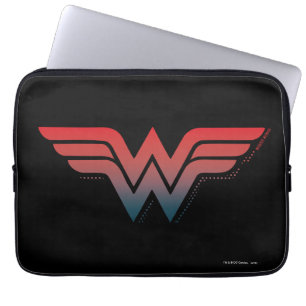 Wonder Woman Red Blue Gradient Logo Laptop Sleeve