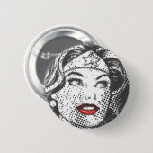 Wonder Woman Red Lips Ronde Button 5,7 Cm (Voorkant /achterkant)