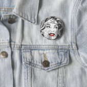 Wonder Woman Red Lips Ronde Button 5,7 Cm (In situ)