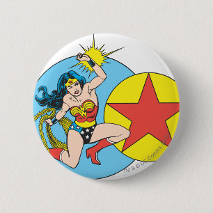 Wonder Woman Red Star Ronde Button 5,7 Cm