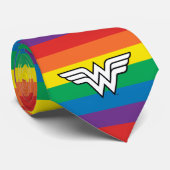 Wonder Woman Regenboog Logo Stropdas (Opgerold)