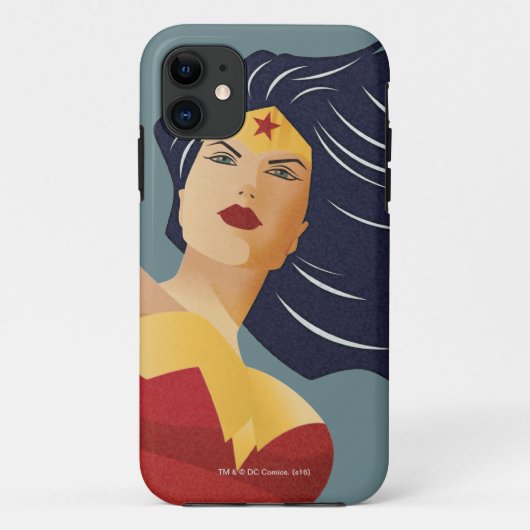 Wonder Woman Retro City Sunburst Case-Mate iPhone Case (Achterkant)