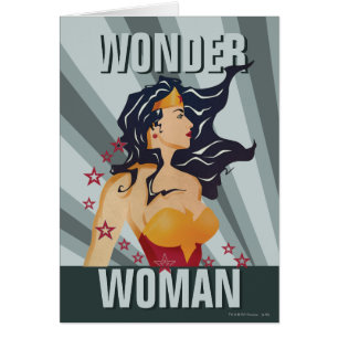 Wonder Woman Retro Profile Sunburst