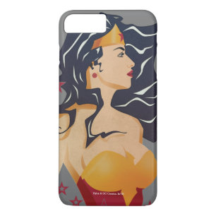 Wonder Woman Retro Profile Sunburst 3 iPhone 8 Plus / 7 Plus Hoesje