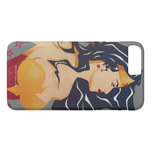 Wonder Woman Retro Profile Sunburst 3 Case-Mate iPhone Case (Achterkant (Horizontaal))