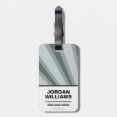 Wonder Woman Retro Profile Sunburst Bagagelabel (Achterkant verticaal)