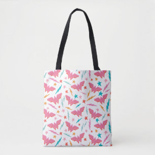 Wonder Woman Roze Logo en Bliksem Patroon Draagtas