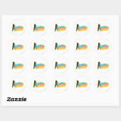 Wonder Woman Silhouette Ronde Sticker (Vel)