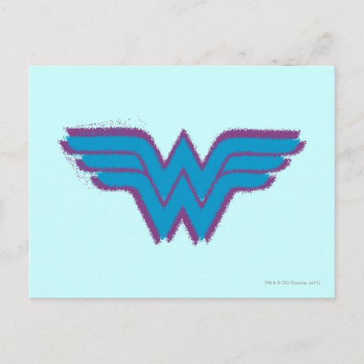 Wonder Woman Spray Paint Logo Briefkaart (Voorkant)