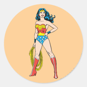 Wonder Woman Standing Ronde Sticker
