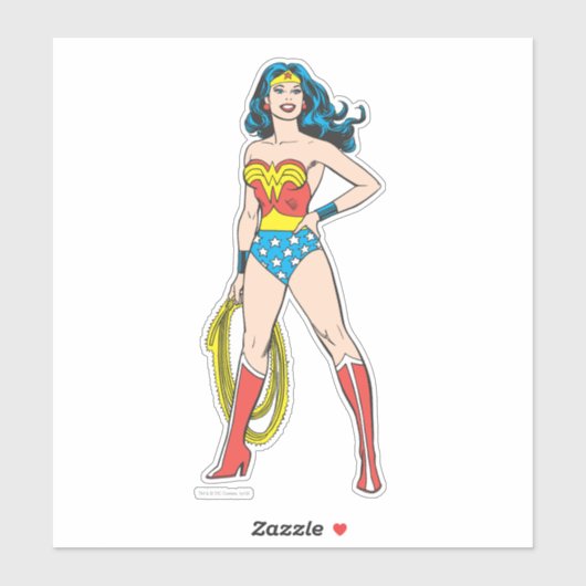 Wonder Woman Standing Sticker (Vel)