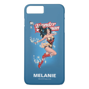 Wonder Woman-stripboekcover Voeg je naam toe iPhone 8 Plus / 7 Plus Hoesje