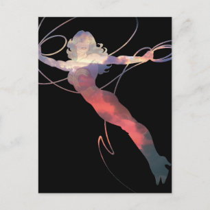 Wonder Woman Sunset Sky Silhouette Briefkaart