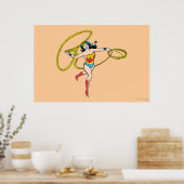Wonder Woman Swinging Lasso Poster (Keuken)