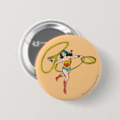 Wonder Woman Swinging Lasso Ronde Button 5,7 Cm (Voorkant /achterkant)