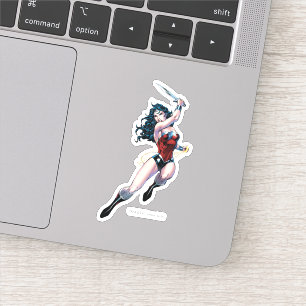 Wonder Woman Swinging Sword Sticker