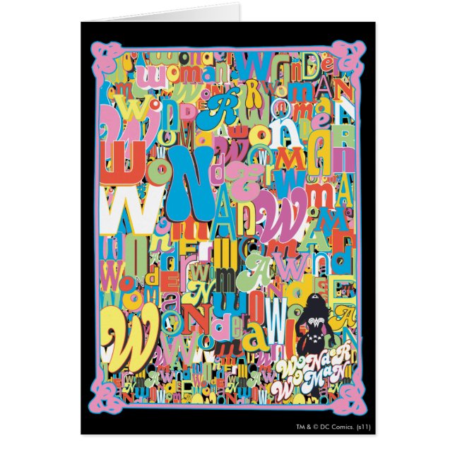 Wonder Woman Text Collage (Voorkant)
