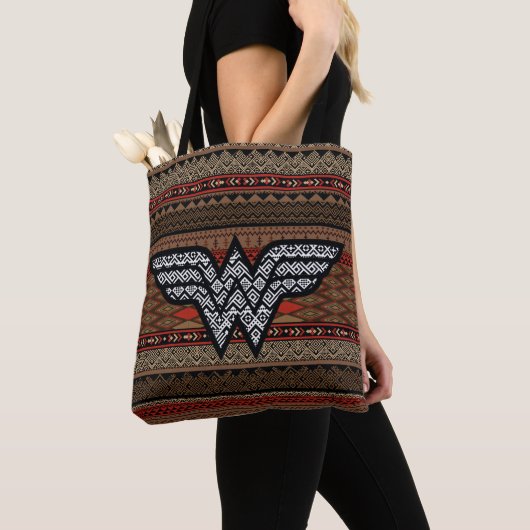 Wonder Woman Tribal Pattern Tote Bag (Dichtbij)