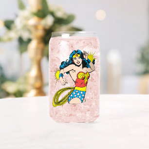 Wonder Woman Twist met glanzende boeien Blikvorm Glas